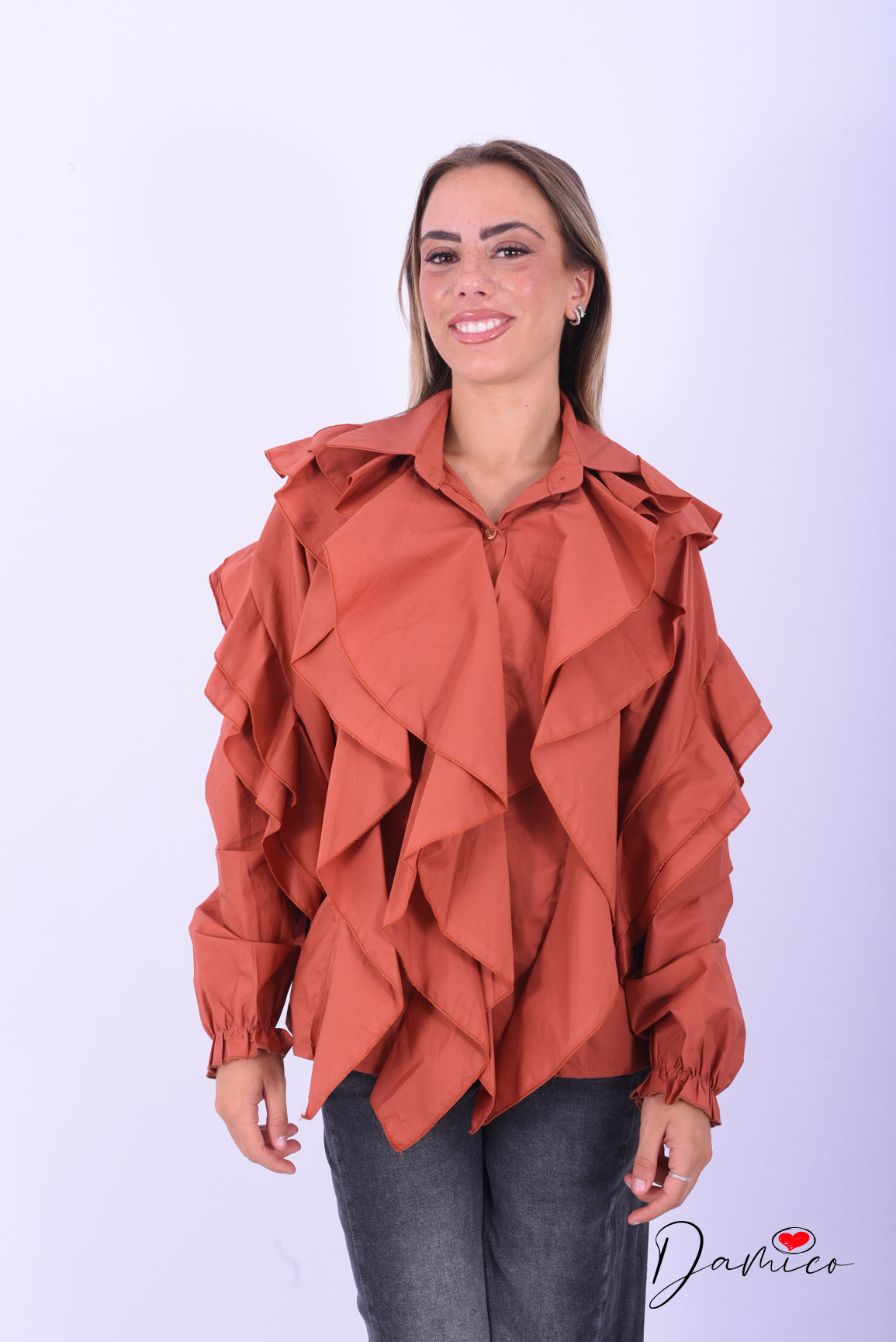 Camicia multivolant