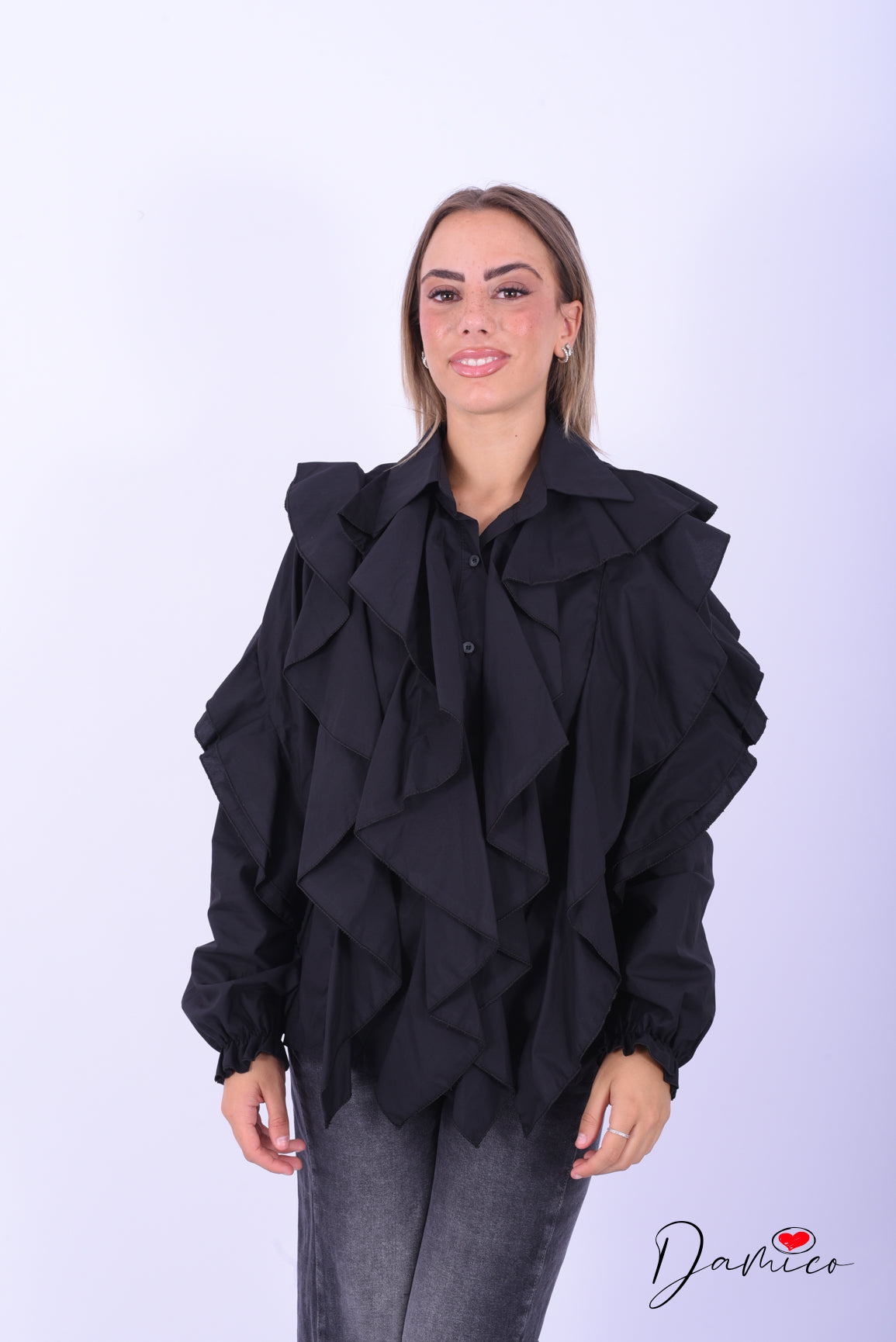 Camicia multivolant