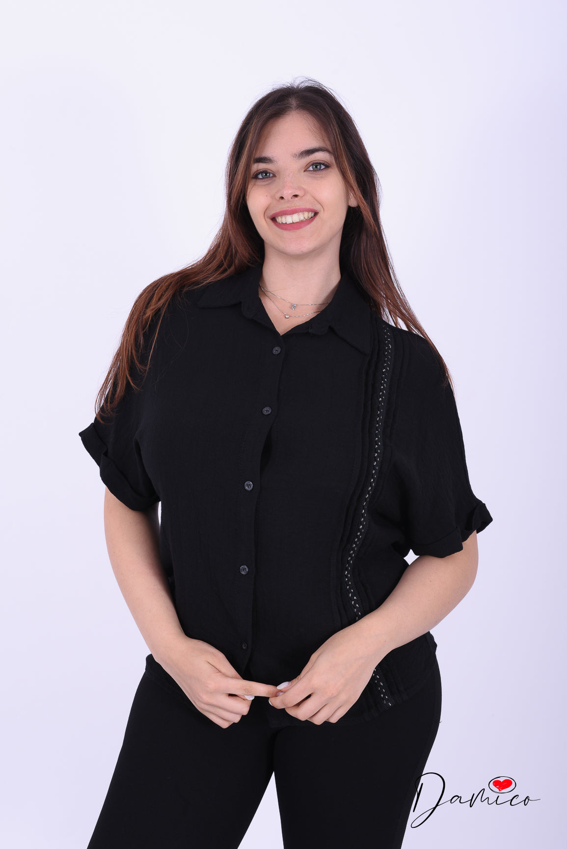 Camicia MC morbida dettaglio verticale