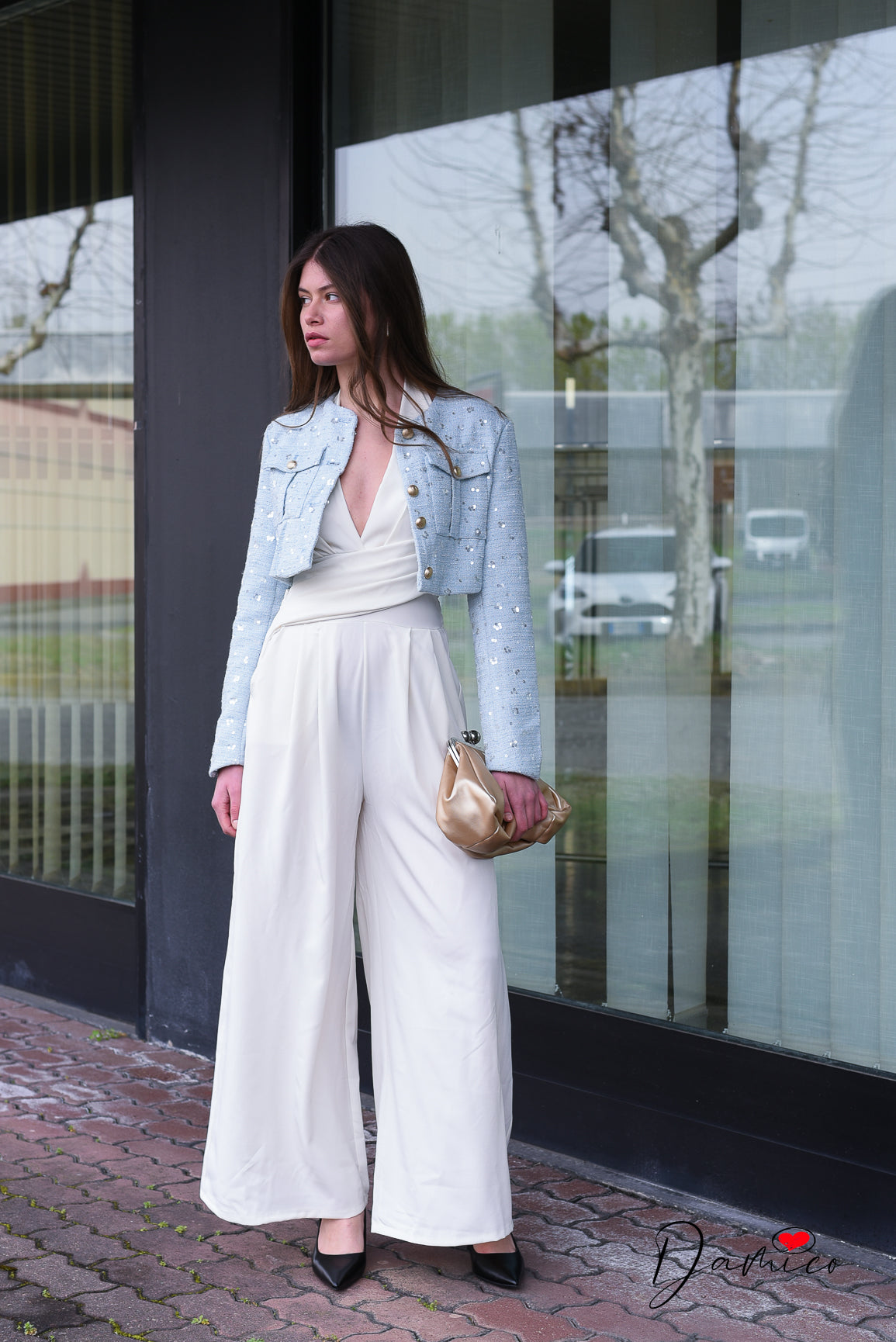 Jumpsuite backless palazzo
