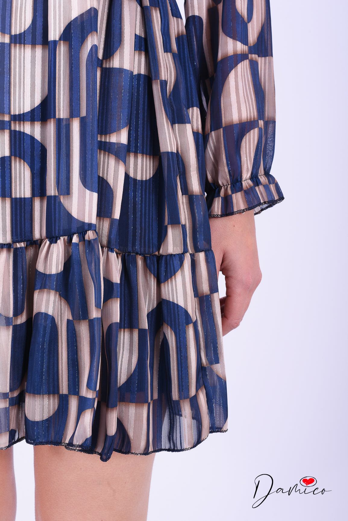 Vestito lamè con cintura