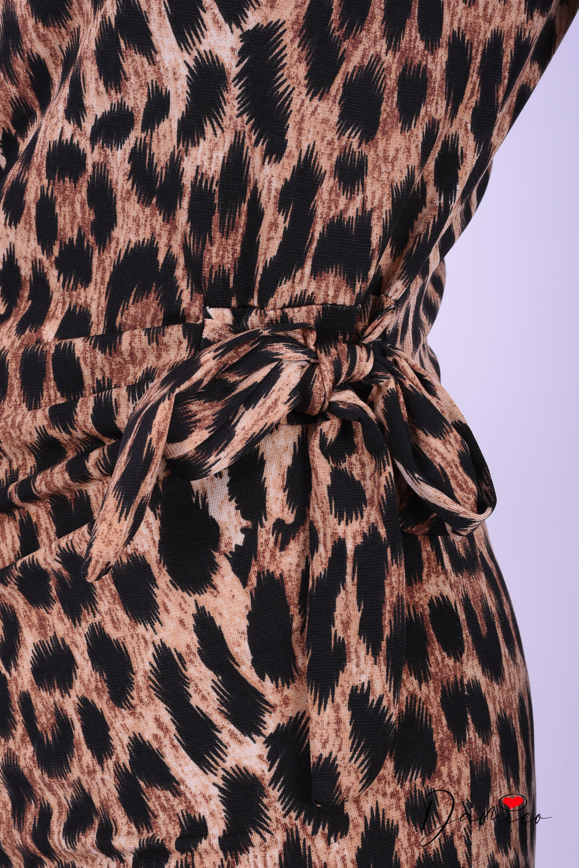 Abito animalier drape