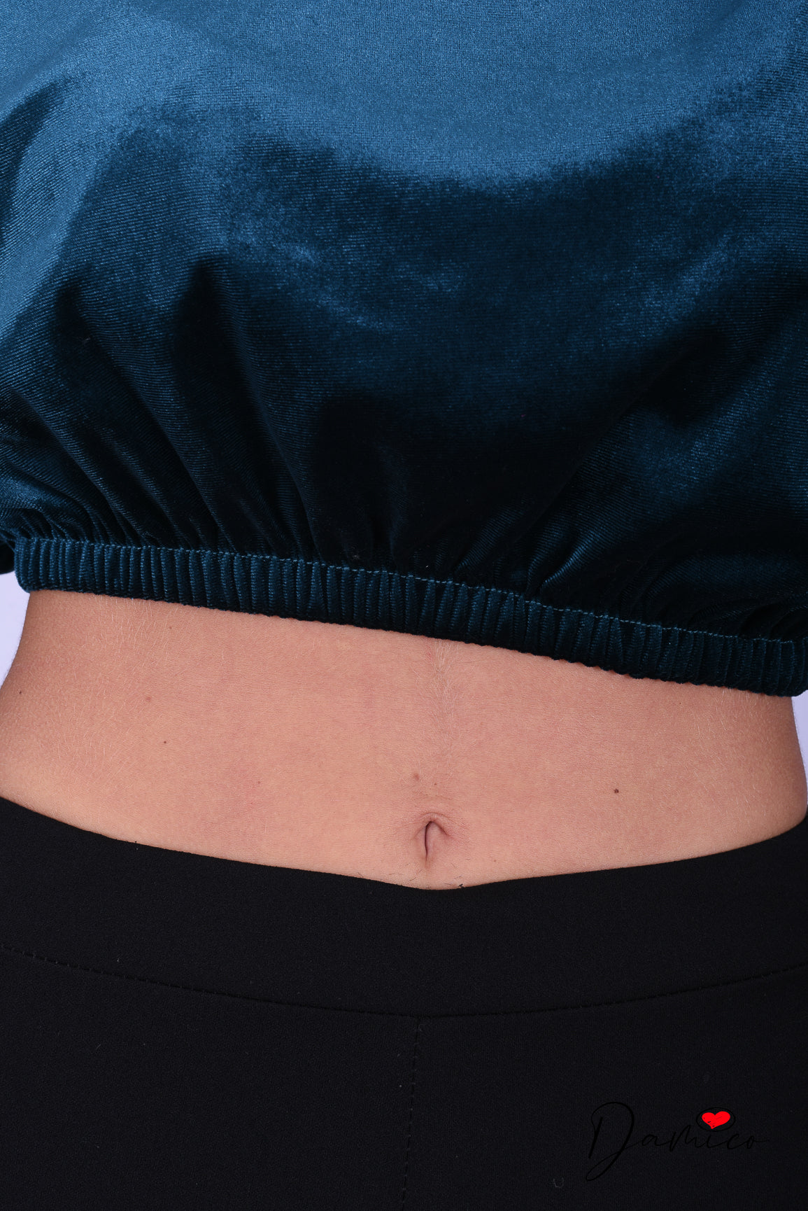 Maglia vellutata perle