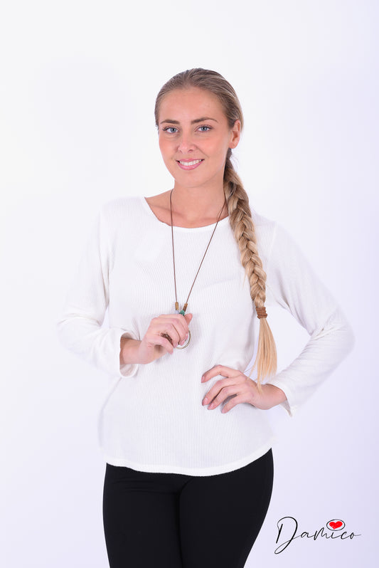 Maglia texture con collana