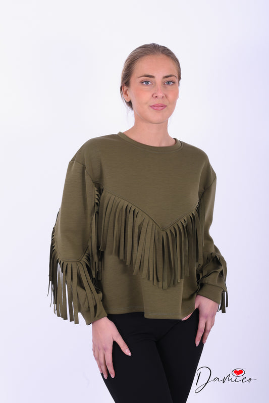 Muta girocollo frange