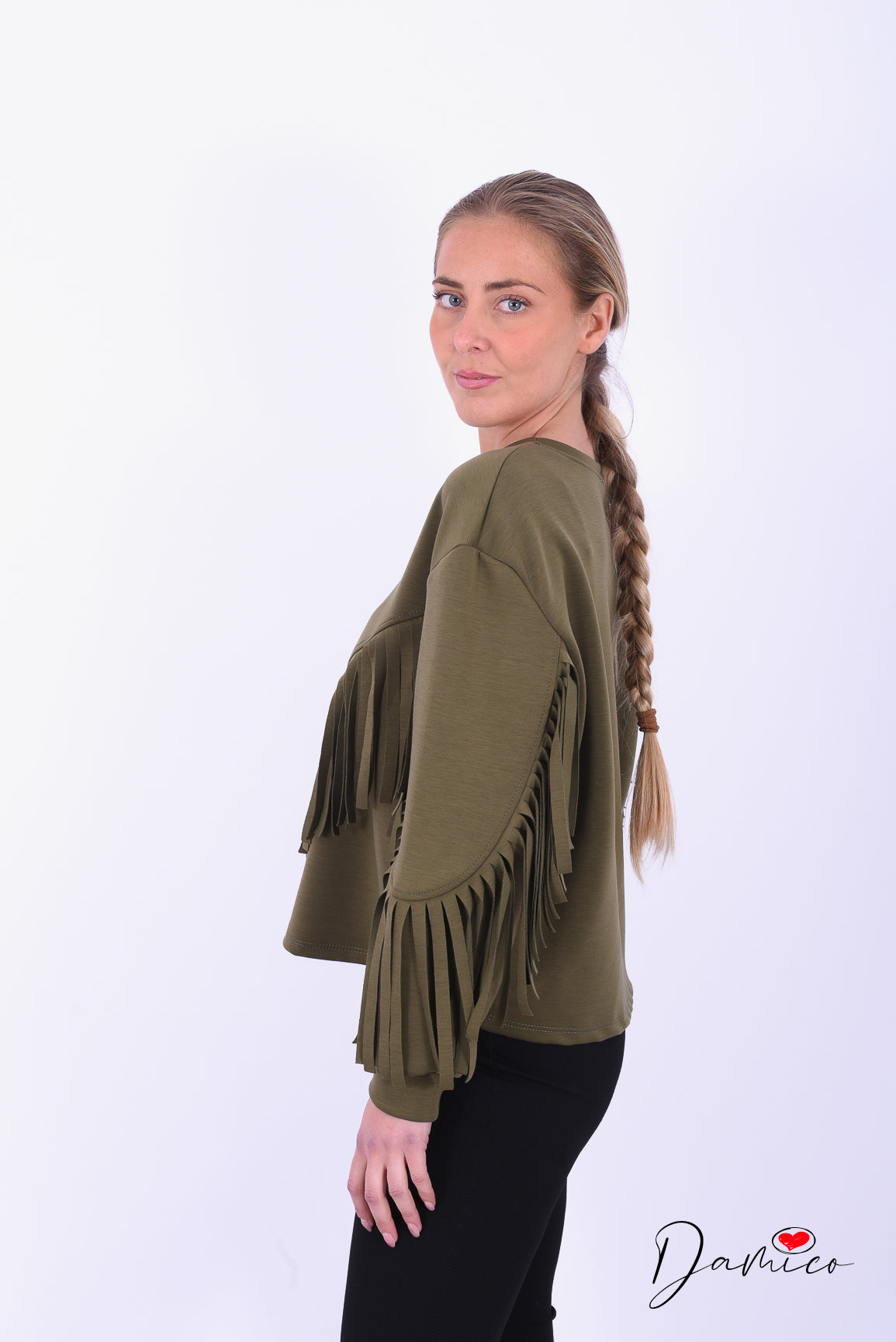 Muta girocollo frange