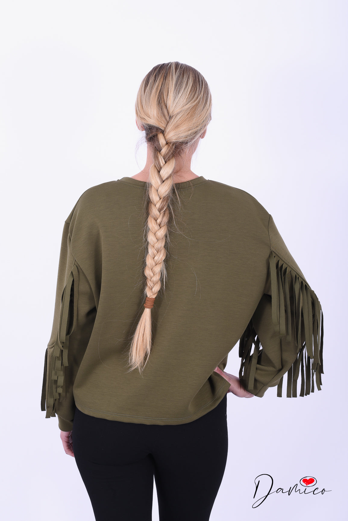 Muta girocollo frange