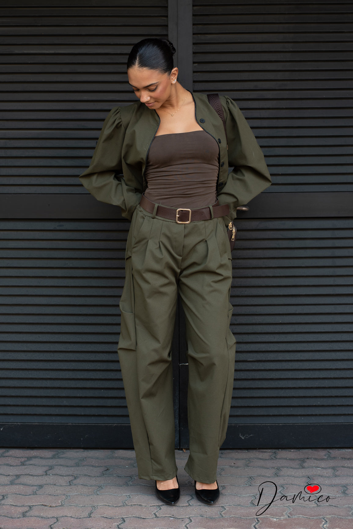 Pantaloni multipinces barrel