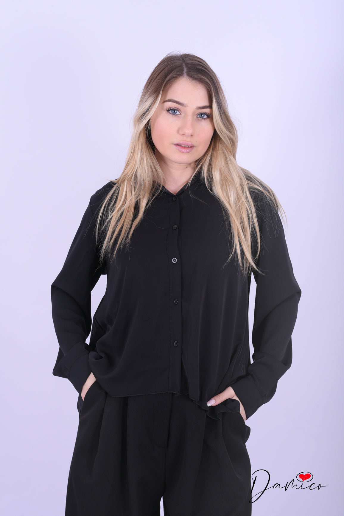 Camicia plissettata