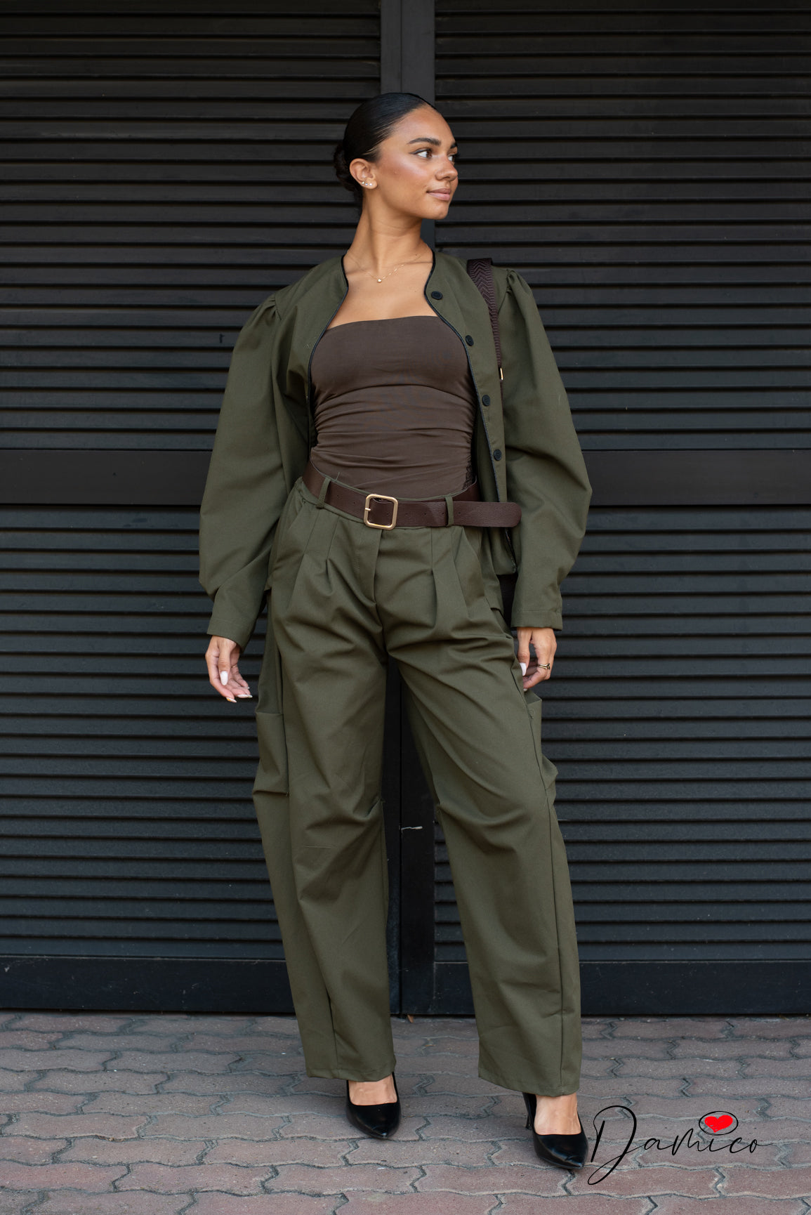 Pantaloni multipinces barrel