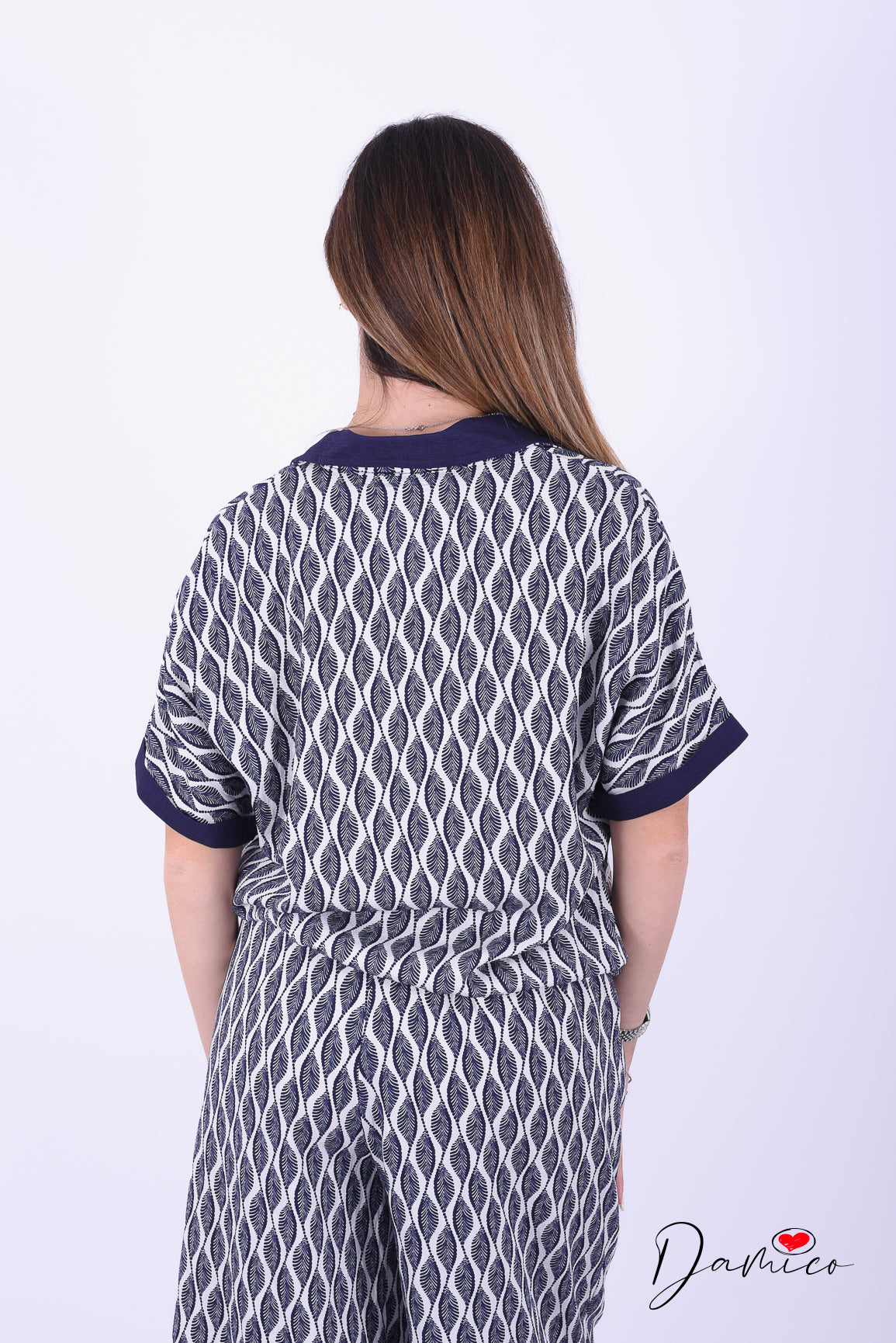 Camicia regolabile etnic leaf
