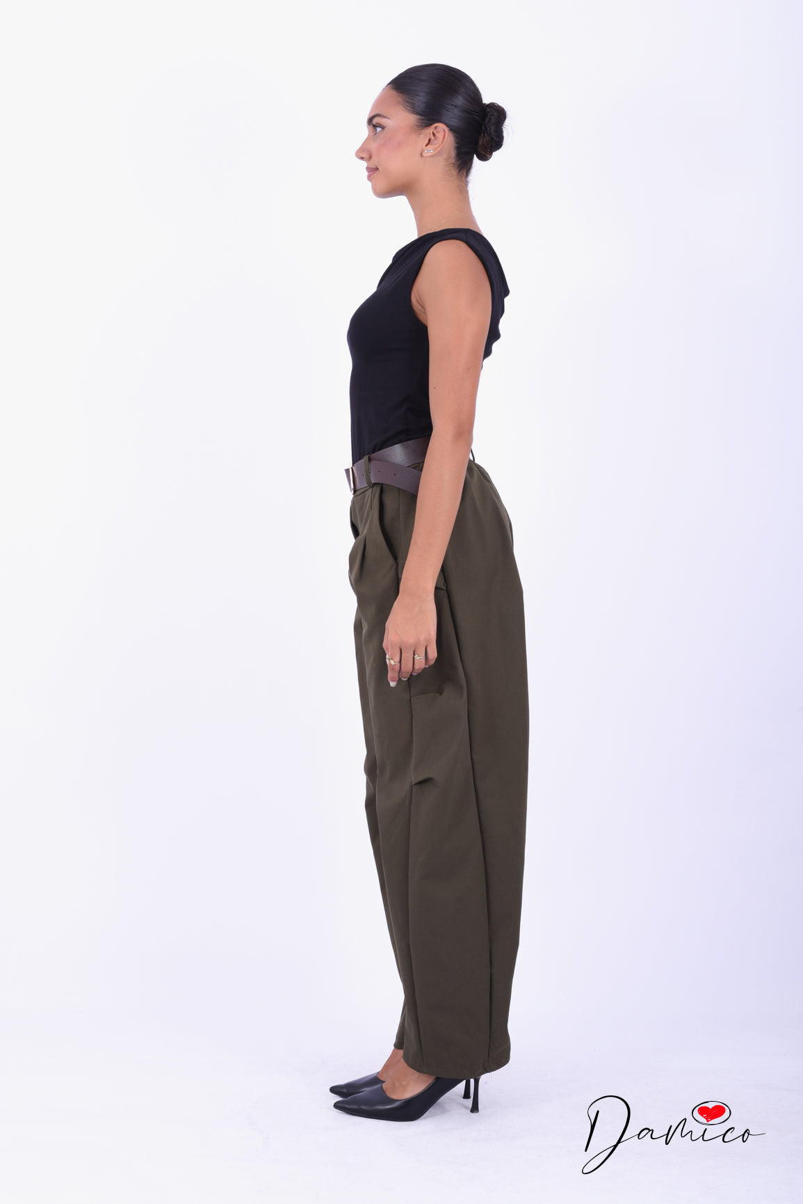 Pantaloni multipinces barrel