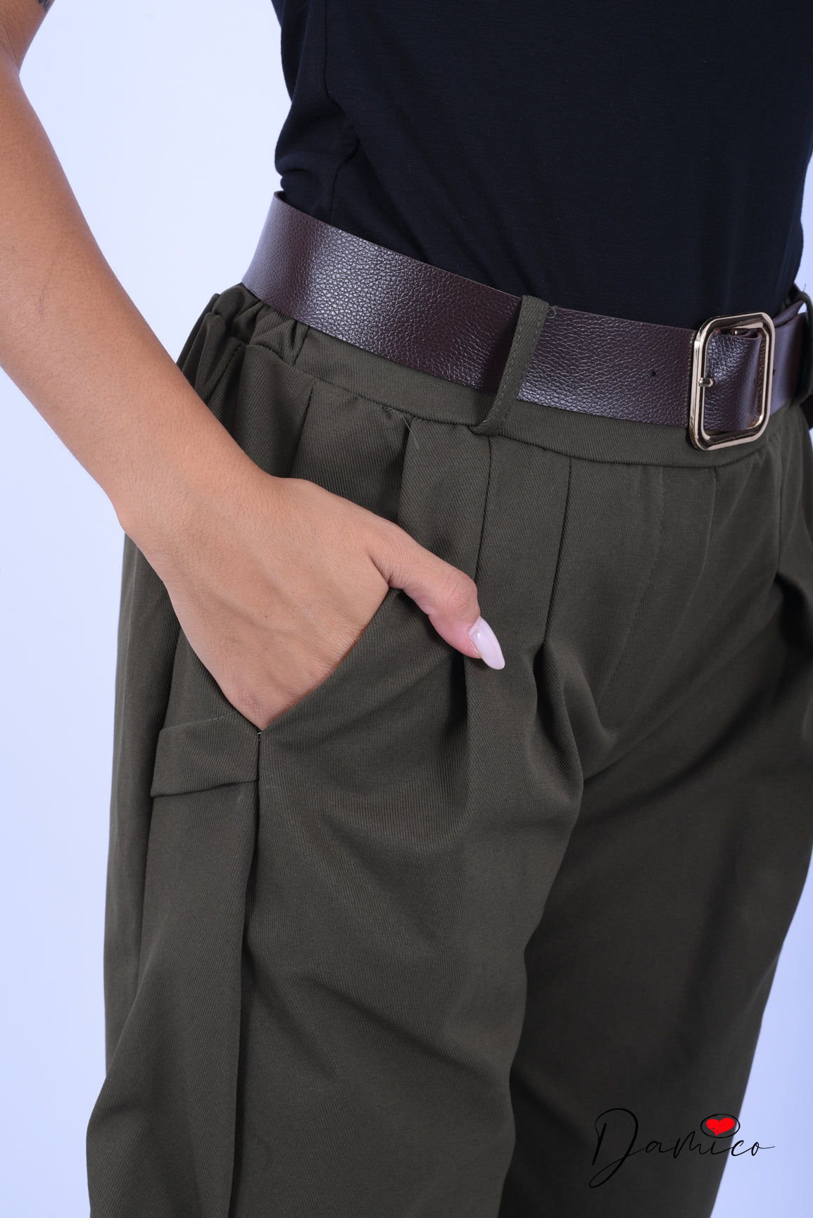 Pantaloni multipinces barrel