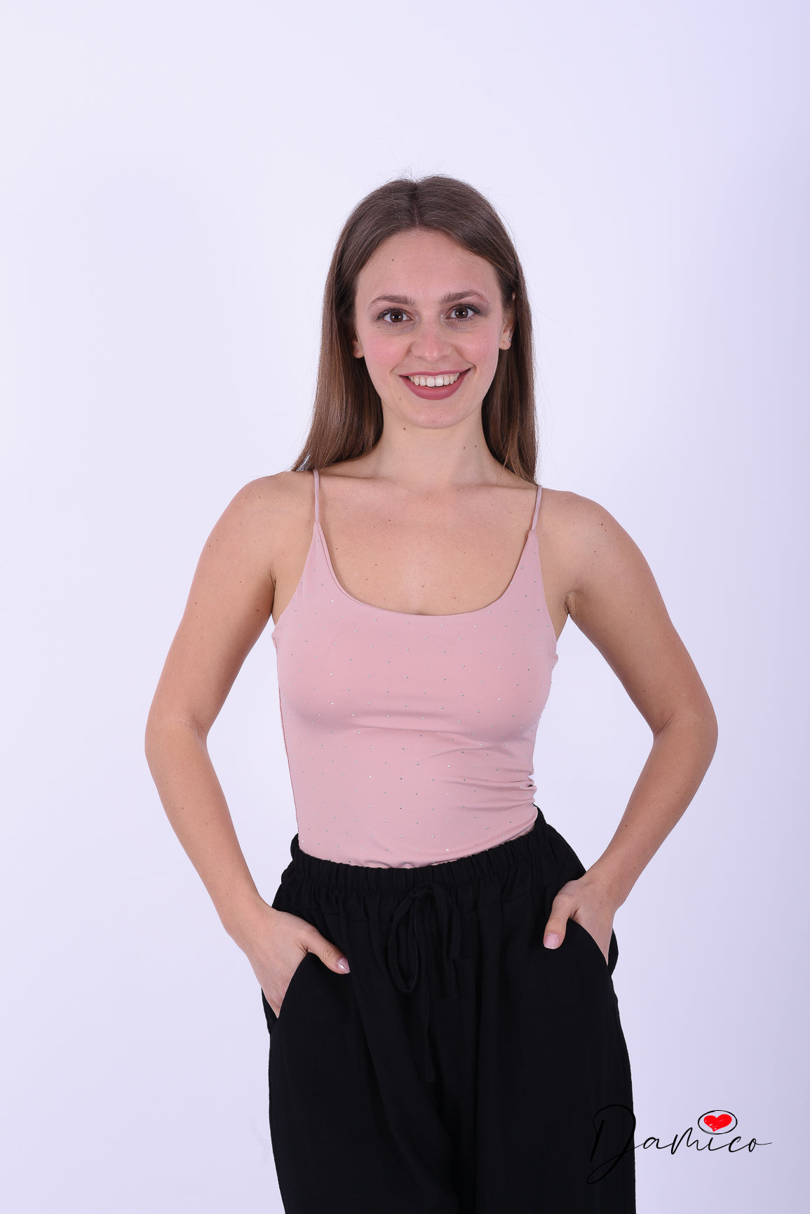 Body bretellina punti luce