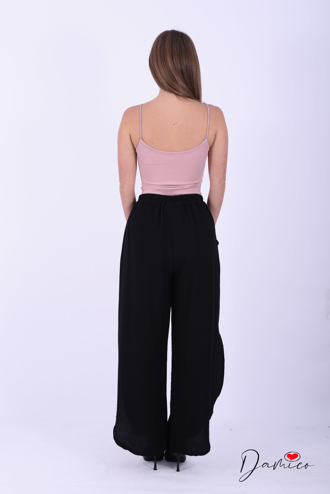 Pantaloni morbidi spacchetti laterali