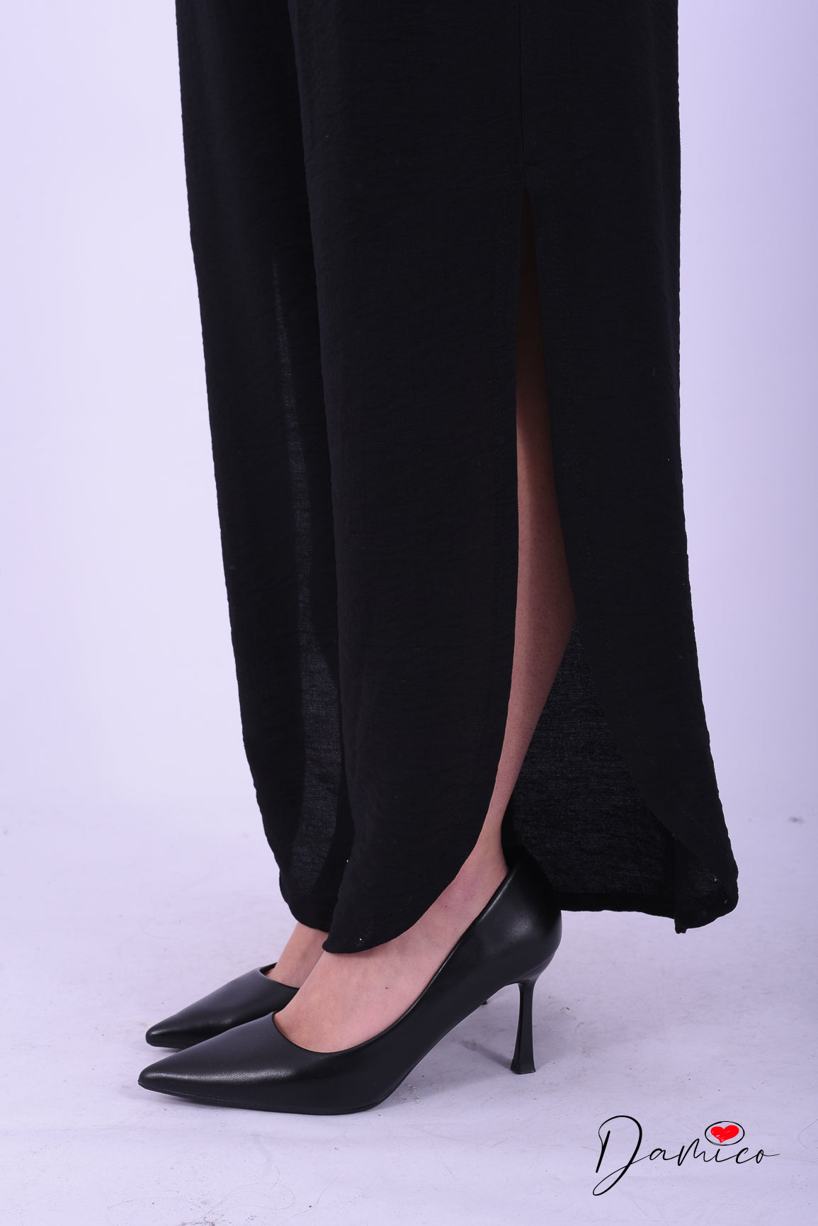 Pantaloni morbidi spacchetti laterali