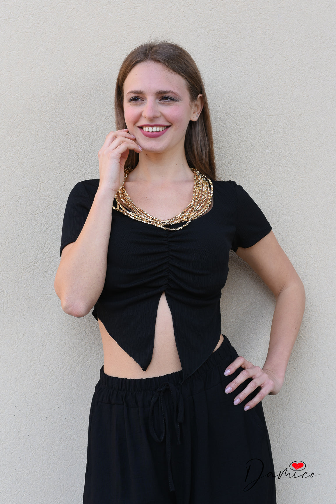 T shirt crop coppe