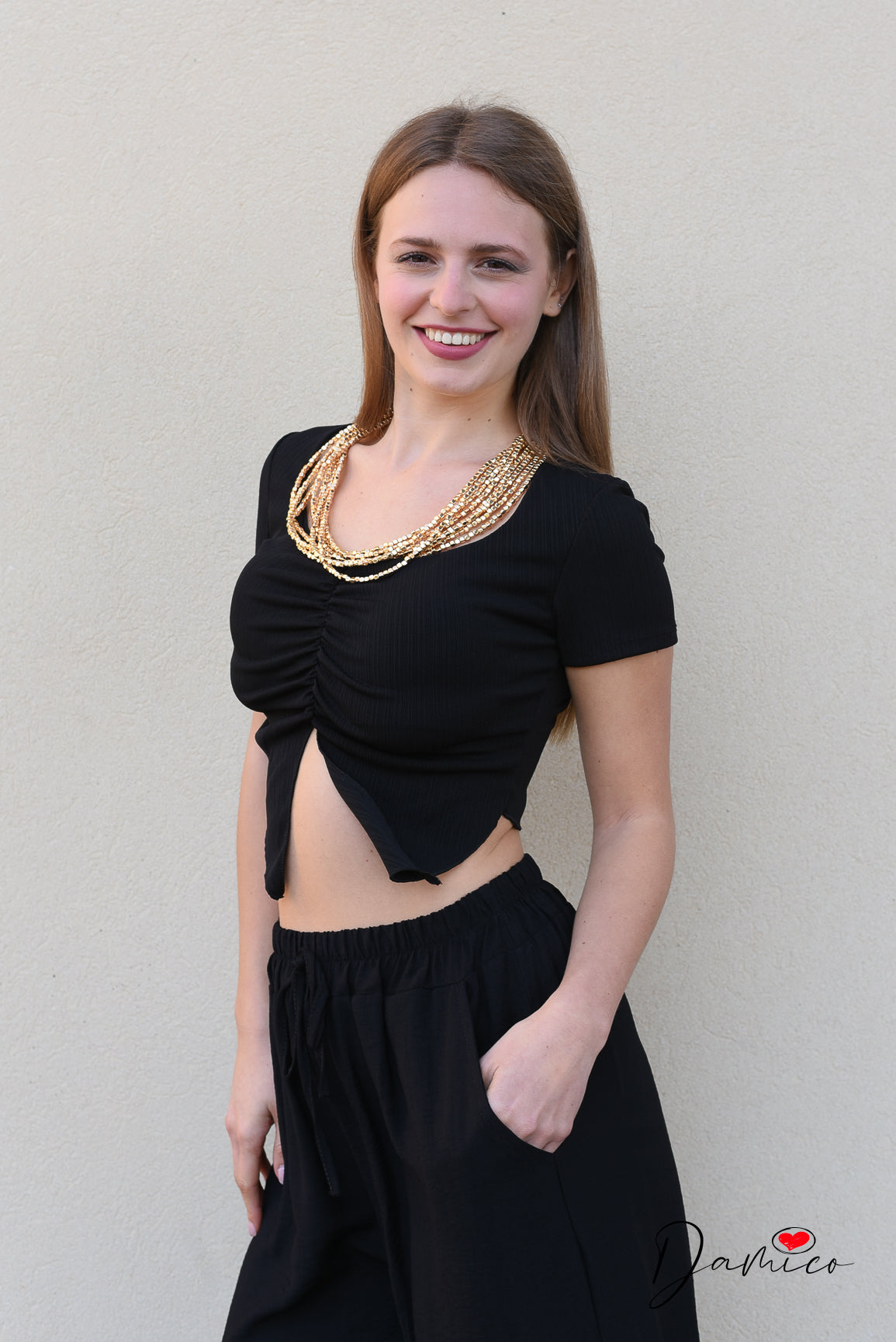 T shirt crop coppe