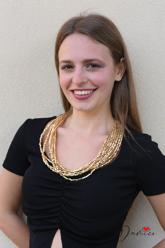 Collana multipla mini cubi