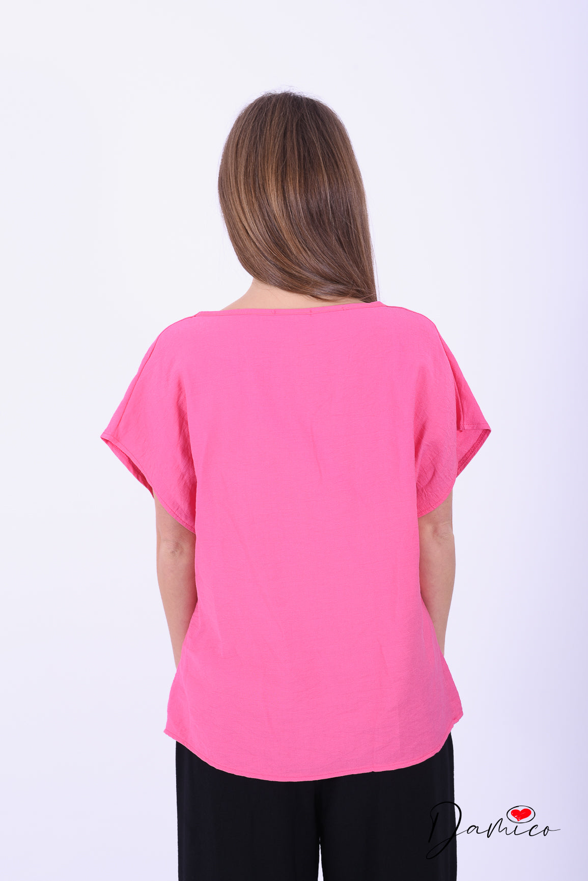 Blusa mc scollo a cascata