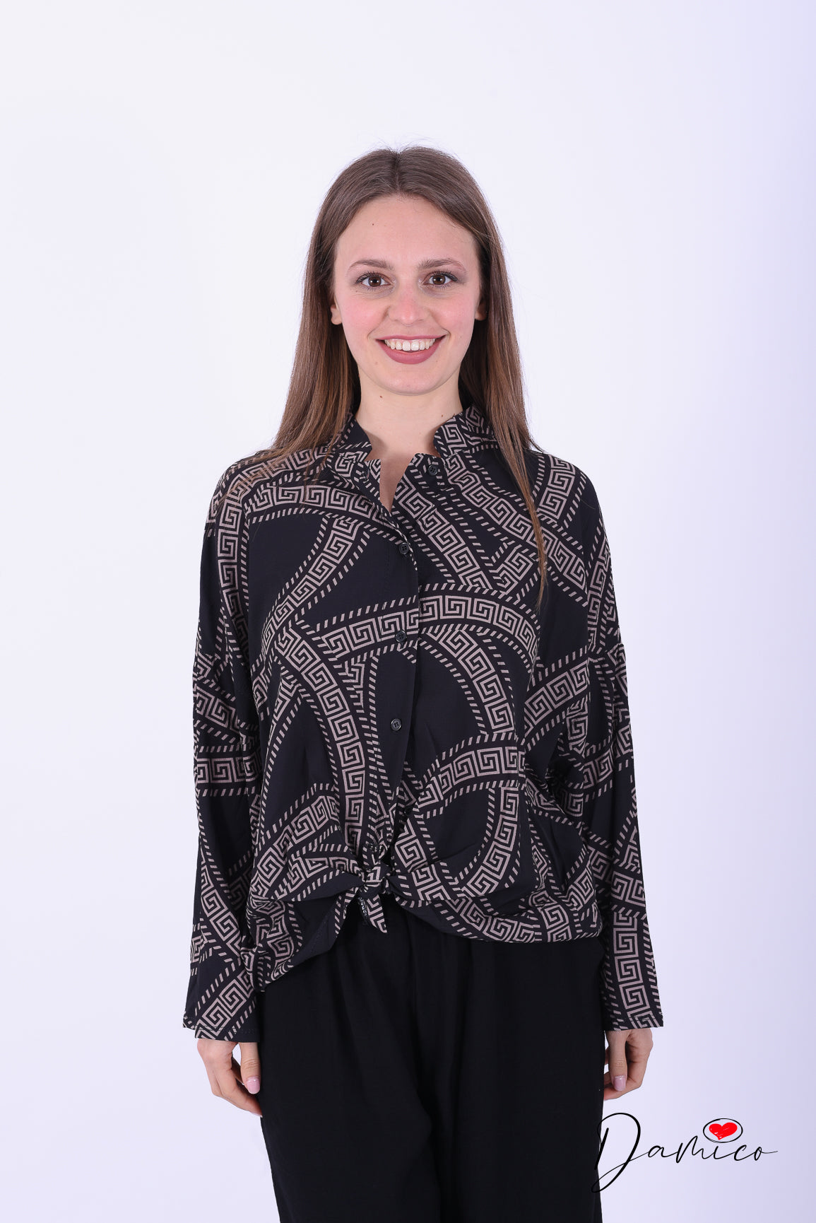 Camicia fantasia greca