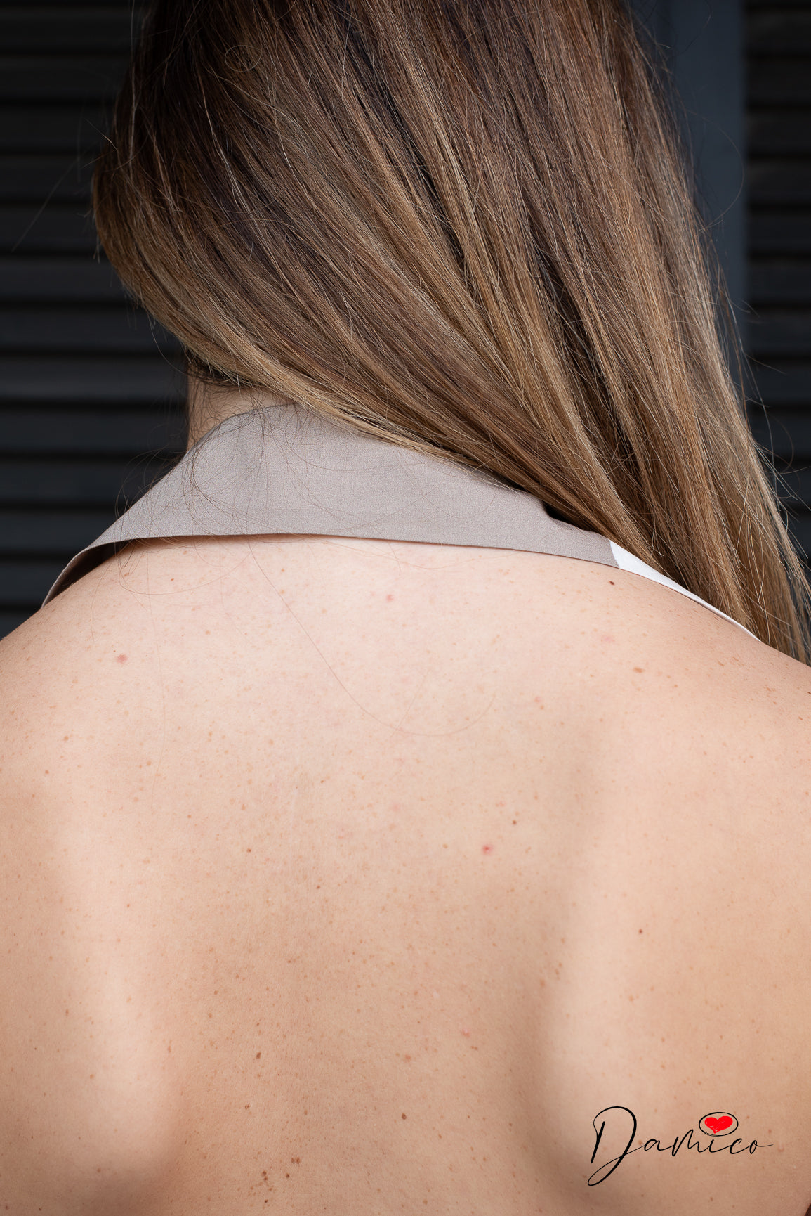 Vestitino halter vintage a pois con cint