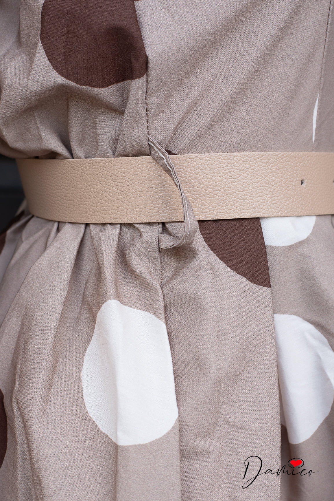 Vestitino halter vintage a pois con cint