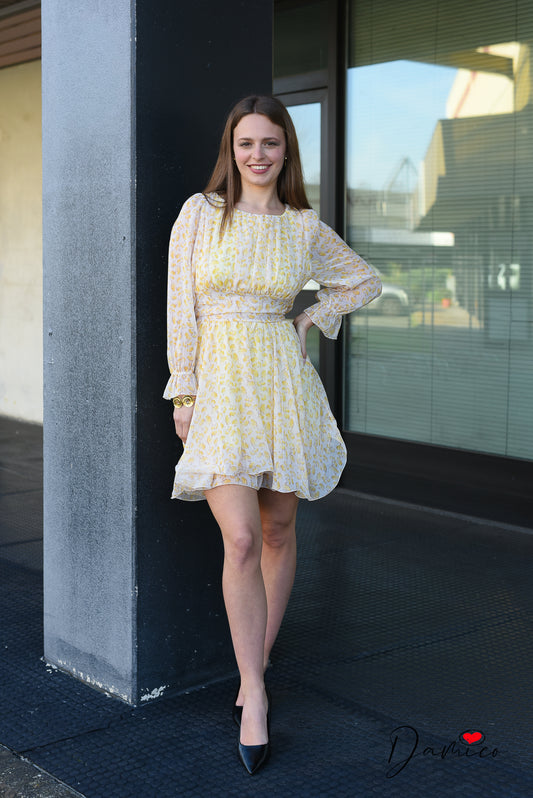 Vestitino flowers regolabile in vita