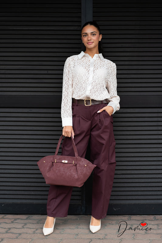 Camicia in pizzo guipure