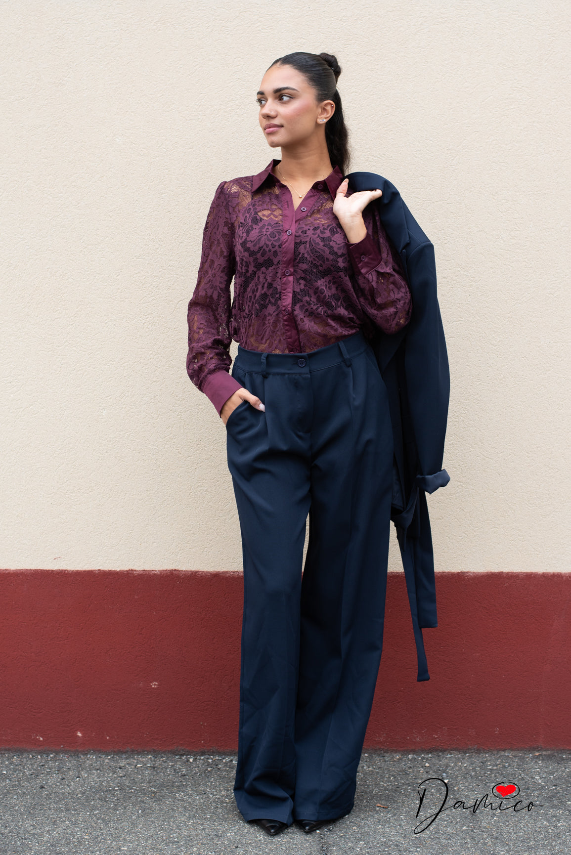 Camicia in pizzo basic