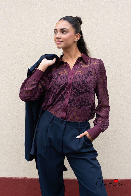 Camicia in pizzo basic