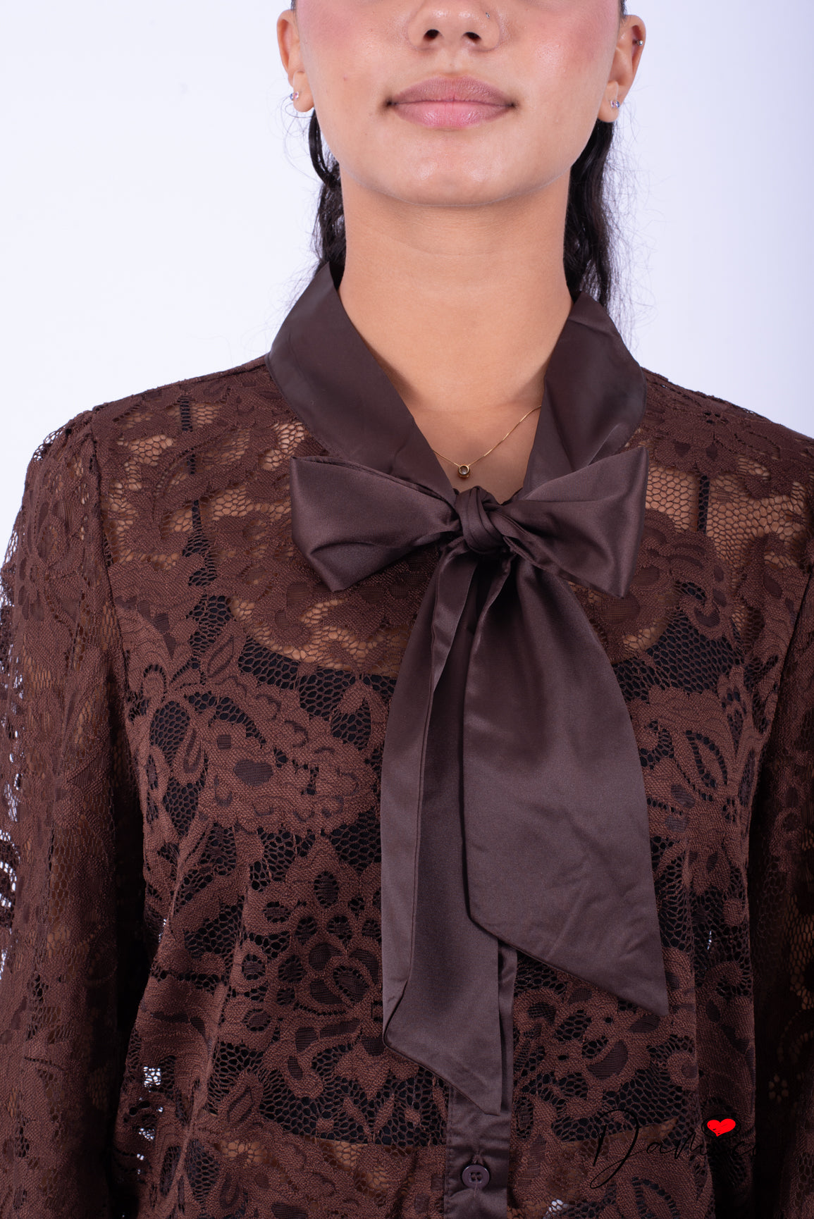 Camicia in pizzo con fusciacca