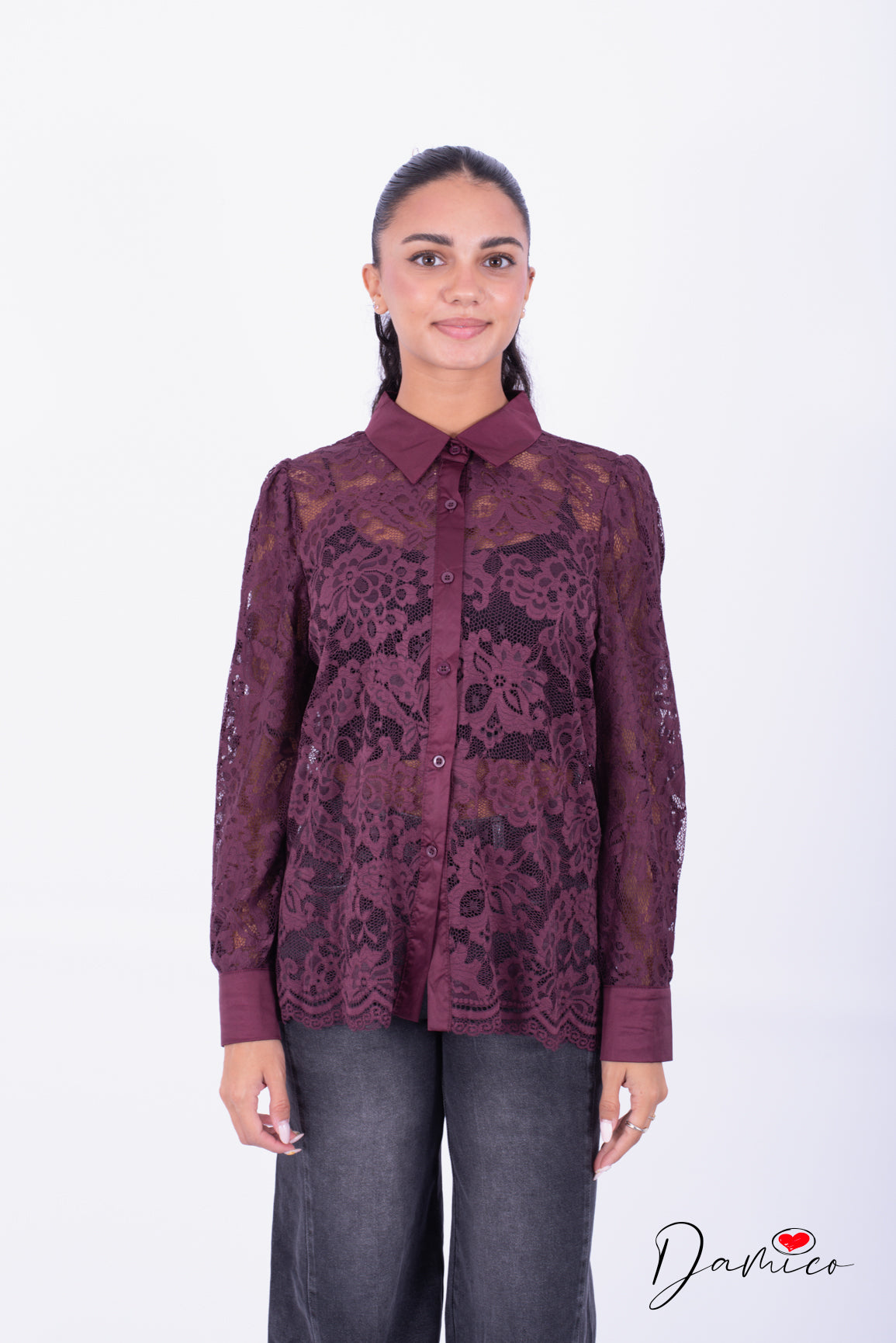 Camicia in pizzo basic