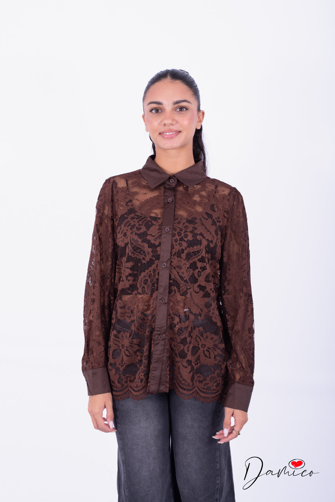 Camicia in pizzo basic