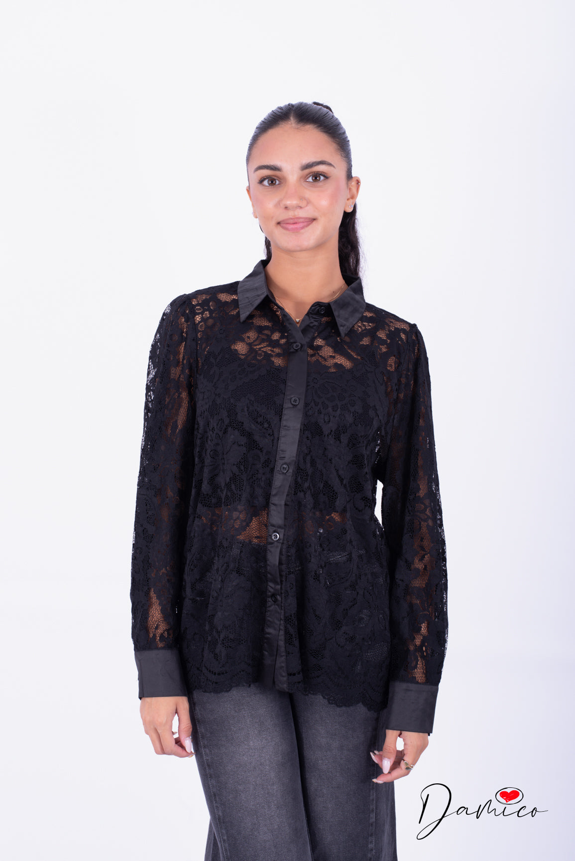Camicia in pizzo basic