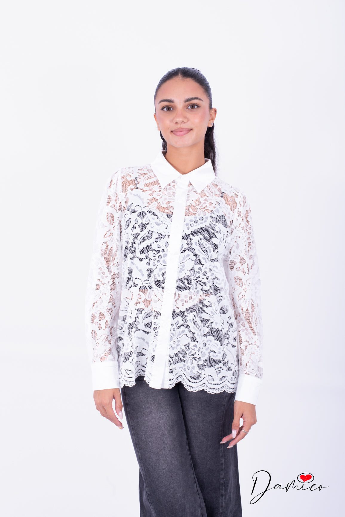 Camicia in pizzo basic