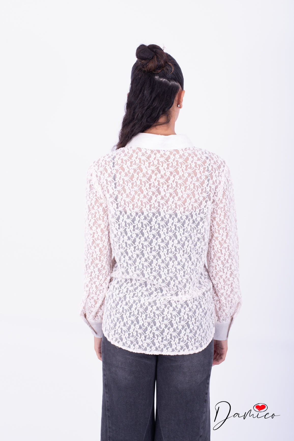 Camicia in pizzo guipure