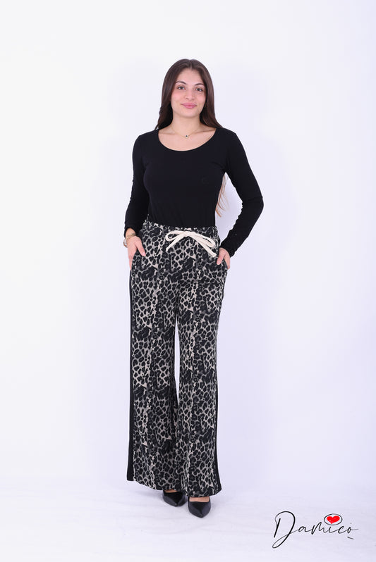 Pantalone tuta leopardato