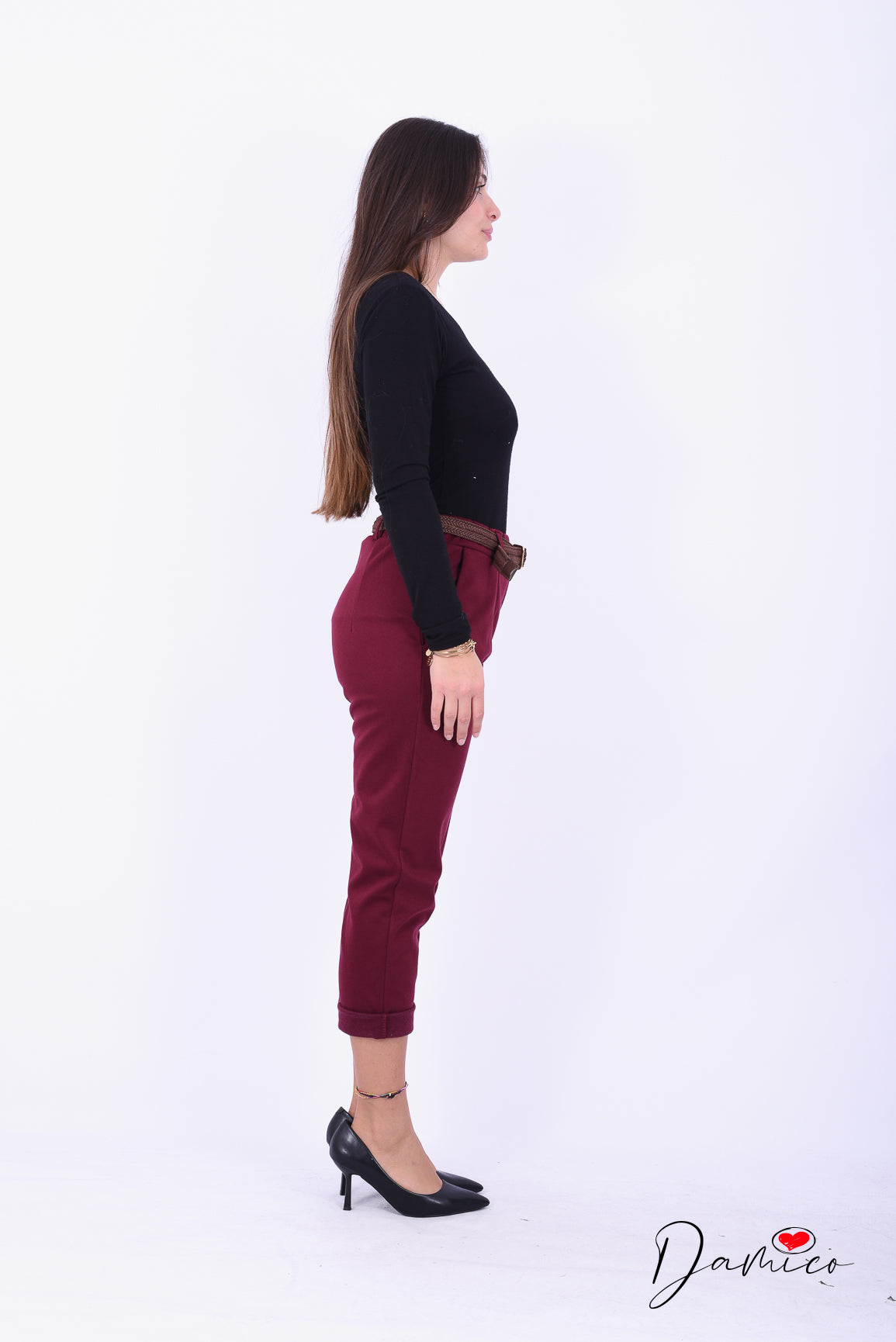 Pantalone pile con cintura