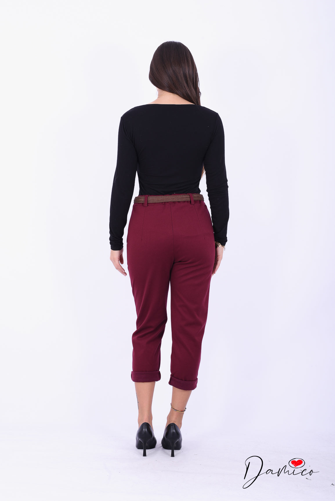 Pantalone pile con cintura