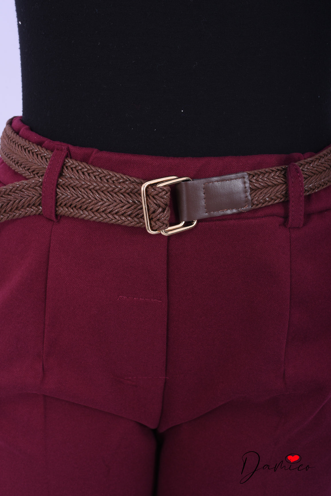 Pantalone pile con cintura