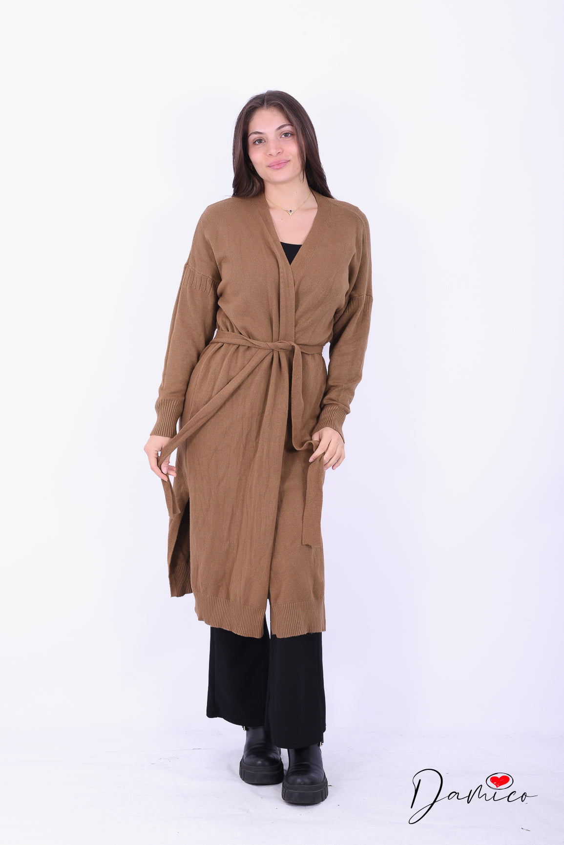 Cardigan con cintura