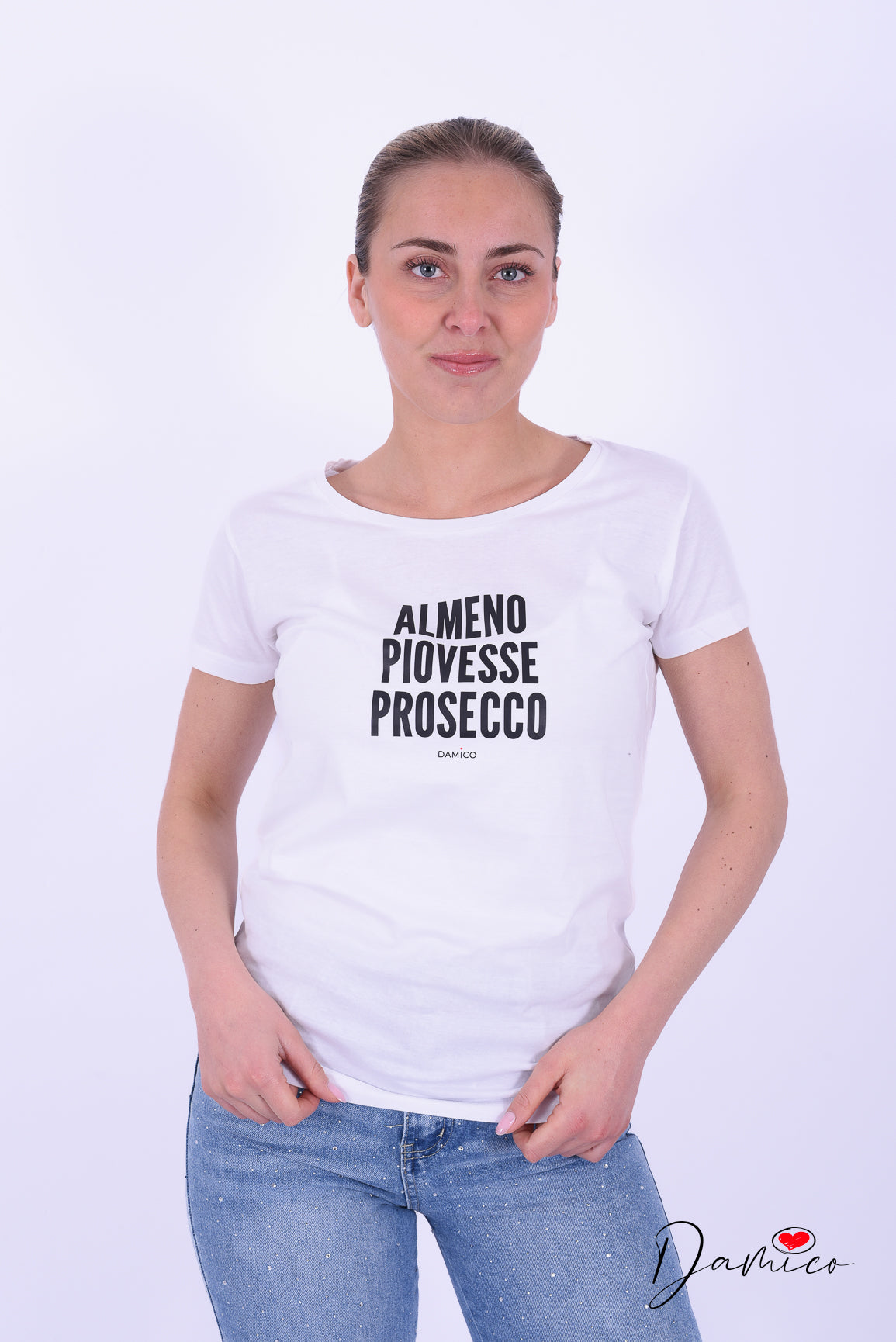 T-Shirt bianca stampata
