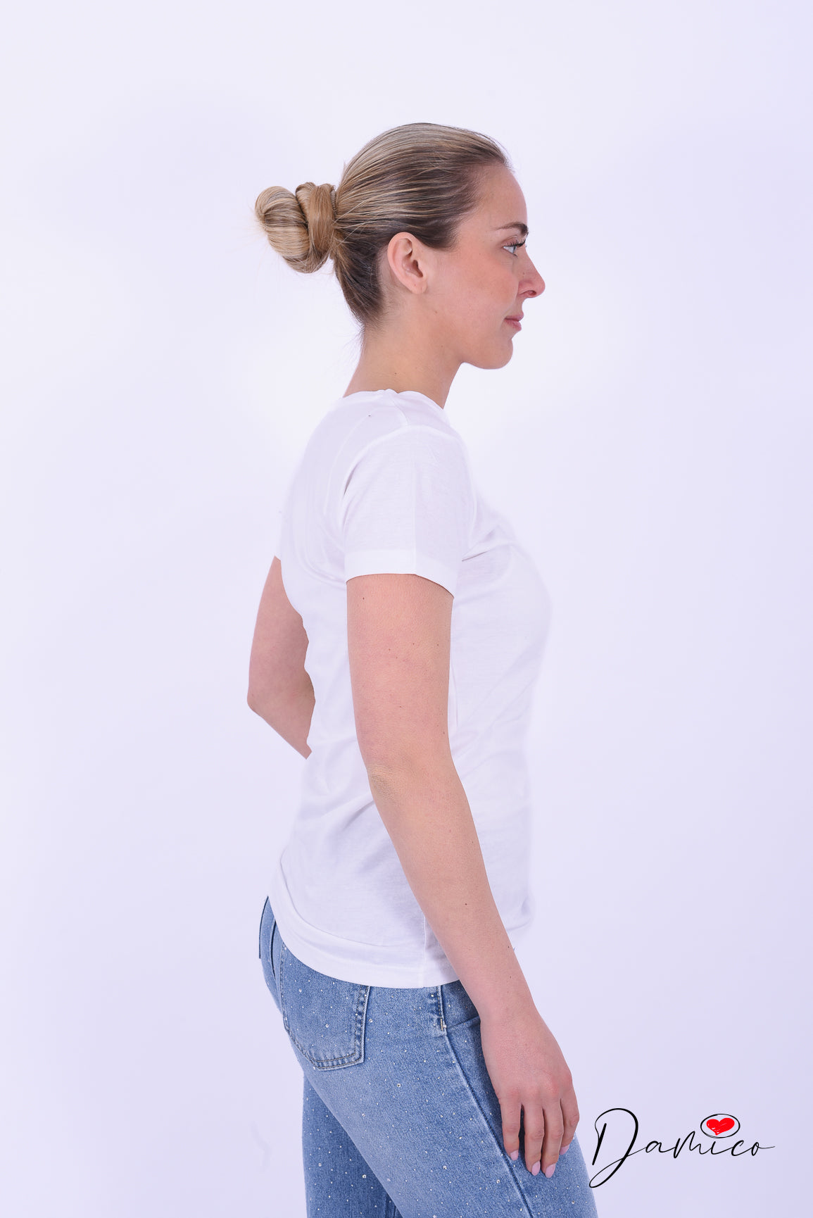 T-Shirt bianca stampata