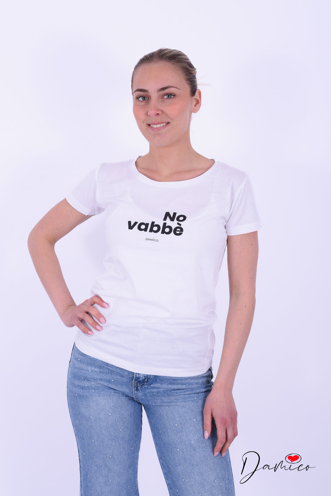 T-Shirt bianca stampata