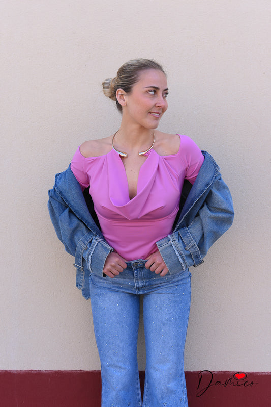 Body scollo a cascata e collana