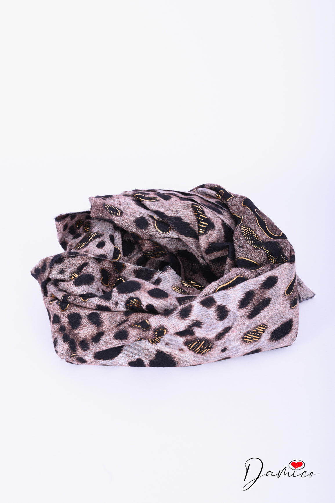 Sciarpa leopardata laminato light