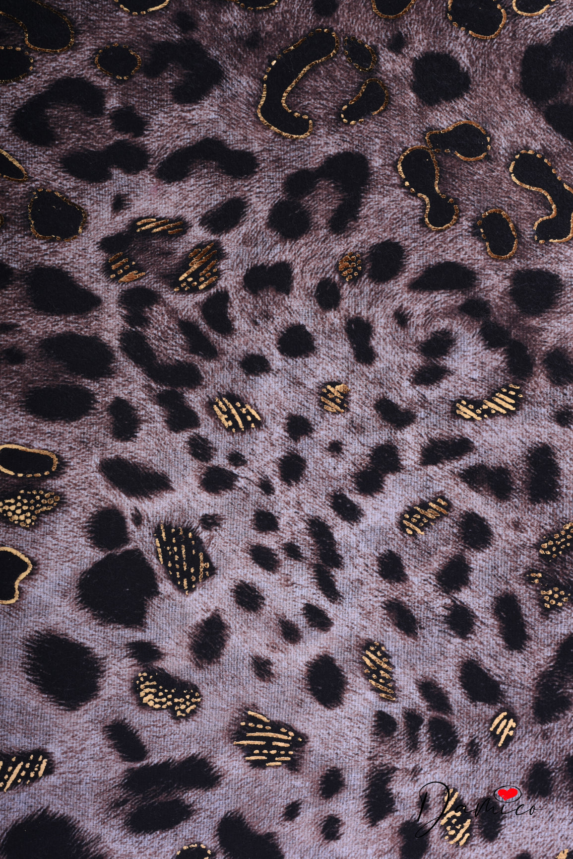 Sciarpa leopardata laminato light