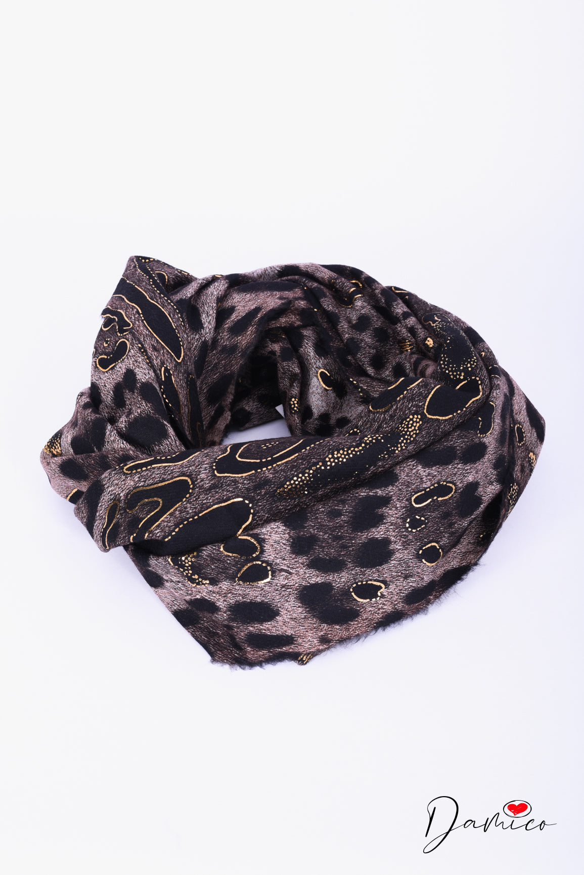 Sciarpa leopardata laminato light