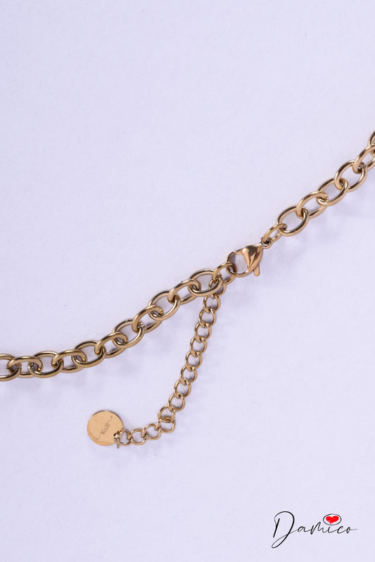 Collana oro hearts - multicharms